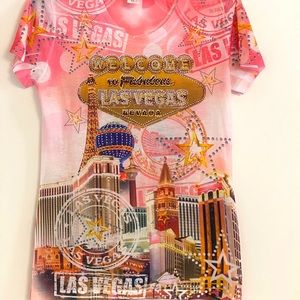 Banana Expression Welcome To LAS VEGAS Top Colors:White, Pink, Gold, Blue, S-XL